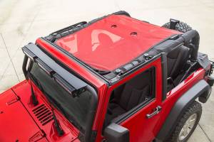 Rugged Ridge Eclipse Sun Shade Red | 07-18 Jeep Wrangler JK 2 Door - 13579.26