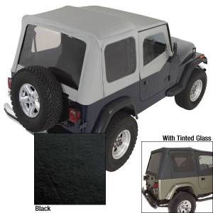 Rugged Ridge Soft Top Door Skins Black Tinted Windows | 88-95 Jeep Wrangler YJ - 13702.15