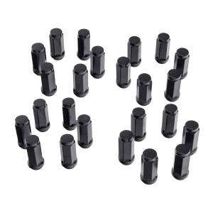 Rugged Ridge Wheel Lug Nut Set of 24 Black M14-1.5 - 16715.32