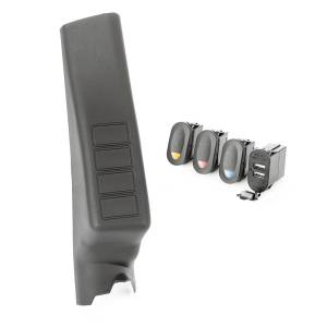 Rugged Ridge Switch Pod Kit A-Pillar 3 Switch Dual USB Connector | 11-18 JK/JKU - 17235.98