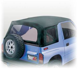 Rugged Ridge Soft Top Black Denim Clear Windows | 88-94 Suzuki Sidekicks - 53702.15