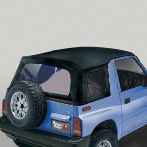 Rugged Ridge Soft Top Black Denim Clear Windows | 95-98 Suzuki Sidekicks - 53703.15