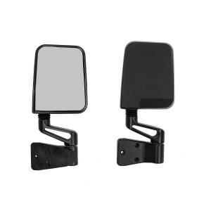 Rugged Ridge Door Mirror Kit Pair Black | 87-02 Jeep Wrangler YJ/TJ - 7694