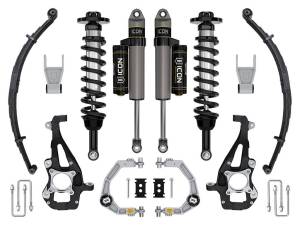 ICON Vehicle Dynamics 21-23 FORD F150 4WD 3.5-4.5" STAGE 2 SUSPENSION SYS BILLET UCA / LEAF PACK - K93142L