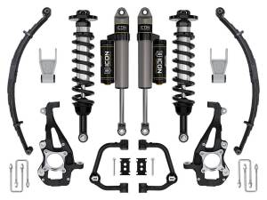 ICON Vehicle Dynamics 21-23 FORD F150 4WD 3.5-4.5" STAGE 2 SUSPENSION SYS TUBULAR UCA / LEAF PACK - K93142TL