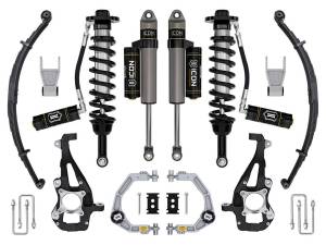 ICON Vehicle Dynamics 21-23 FORD F150 4WD 3.5-4.5" STAGE 3 SUSPENSION SYS BILLET UCA / LEAF PACK - K93143L