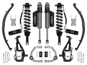 ICON Vehicle Dynamics 21-23 FORD F150 4WD 3.5-4.5" STAGE 4 SUSPENSION SYS BILLET UCA / LEAF PACK - K93144L