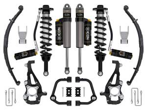 ICON Vehicle Dynamics 21-23 FORD F150 4WD 3.5-4.5" STAGE 4 SUSPENSION SYS TUBULAR UCA / LEAF PACK - K93144TL