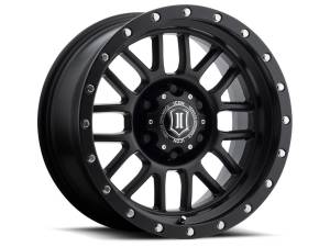 ICON ALLOYS ALPHA SAT BLK - 17 X 8.5 / 6 X 135 / 6MM / 5" BS - 1217856350SB