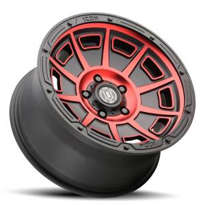 ICON Alloys - ICON ALLOYS VICTORY SAT BLK RED - 17 X 8.5 / 6X135 / 6MM / 5" BS - 3017856350SBRT - Image 3