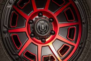 ICON Alloys - ICON ALLOYS VICTORY SAT BLK RED - 17 X 8.5 / 6X135 / 6MM / 5" BS - 3017856350SBRT - Image 5