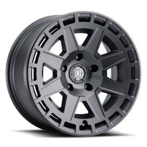 ICON ALLOYS COMPASS SAT BLK - 17 X 8.5 / 5X5 / -6MM / 4.5" BS - 3217857345SB