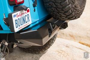 ICON Impact Series Offroad Armor - ICON Impact Series Offroad Armor 07-18 JK PRO SERIES 2 REAR BUMPER W/ HITCH & TAB - 25218 - Image 4