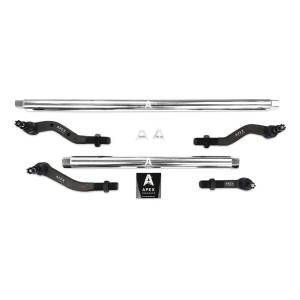 Apex Heavy Duty 2.5 Ton Tie Rod & Drag Link Assembly in Polished Aluminum - KIT125-Dana30-NoFlip