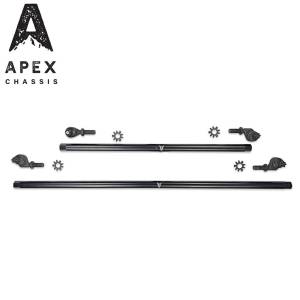 Apex Heavy Duty 1 Ton Tie Rod & Drag Link Assembly in Steel | 07-18 Jeep Wrangler JK JKU Rubicon Sahara Sport. - KIT145-NoFlip