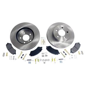 Crown Automotive Jeep Replacement Front Disc Brake Service Kit for 2002-2007 Jeep KJ Liberty; Includes Pad Set, Rotors, and Hardware - 52128247K