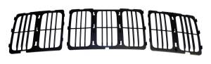 Crown Automotive Jeep Replacement Front Upper Grille for 2014-2016 Jeep WK Grand Cherokee w/ Louvered Grille; Includes 3 Grille Sections - 68143073AC