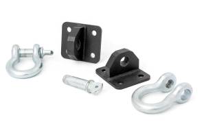 Rough Country D Ring Shackles and Mounts - TJ Stubby - XJ Winch - Jeep Cherokee XJ (84-01)/Wrangler TJ (97-06) - 1058