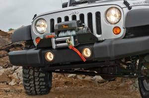 Rough Country - Rough Country Winch Mount Plate - Factory Bmpr - D-Rings - Jeep Wrangler JK (07-18) - 1173 - Image 2