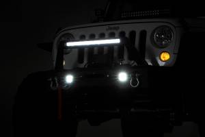 Rough Country - Rough Country FR Bumper - Stubby - Hoop - BLK LED - Jeep Gladiator JT/Wrangler JK & JL - 11826 - Image 2