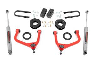 Rough Country 3.5 Inch Lift Kit - Mono Leaf Rear - GMC Sierra 1500 2WD/4WD (2019-2024) - 28830RED