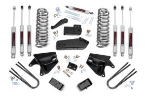 Rough Country 4 Inch Lift Kit - Quad Front Shocks - Rear Blocks - Ford Bronco (80-96) - 465B33