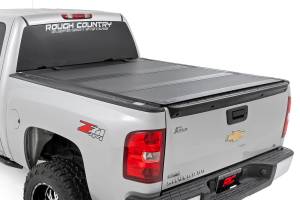 Rough Country Hard Tri-Fold Flip Up Bed Cover - 5'9" Bed - Chevy/GMC 1500 (07-13) - 49113551