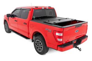 Rough Country - Rough Country Hard Tri-Fold Flip Up Bed Cover - 5'7" Bed - Ford F-150 (15-20) - 49220550 - Image 4