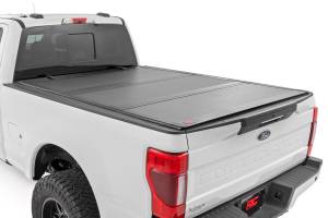 Rough Country Hard Tri-Fold Flip Up Bed Cover - 6'10" Bed - Ford Super Duty (17-23) - 49220651