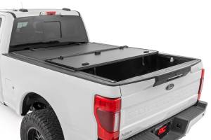 Rough Country - Rough Country Hard Tri-Fold Flip Up Bed Cover - 6'10" Bed - Ford Super Duty (17-23) - 49220651 - Image 4