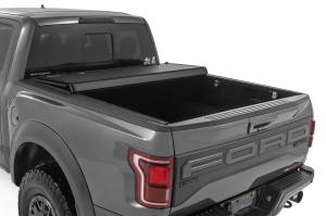 Rough Country - Rough Country Hard Tri-Fold Flip Up Bed Cover - 5'7" Bed - Ford F-150 (21-23)/F-150 Lightning (2022) - 49221550 - Image 4