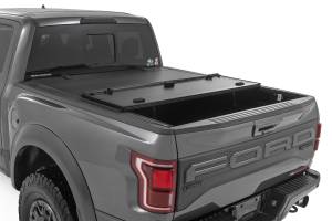 Rough Country - Rough Country Hard Tri-Fold Flip Up Bed Cover - 5'7" Bed - Ford F-150 (21-23)/F-150 Lightning (2022) - 49221550 - Image 5