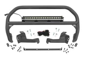 Rough Country Nudge Bar - 20 Inch BLK DRL Single Row LED - Ford Bronco Sport (21-23) - 51042