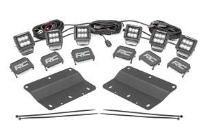 Rough Country LED Light - Fog Mount - Triple 2" Black Pair - Spot - Ford Bronco (21-23) - 51085