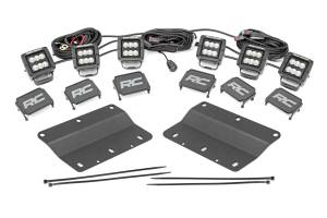 Rough Country LED Light - Fog Mount - Triple 2" Black Pair - Flood - Ford Bronco (21-23) - 51086