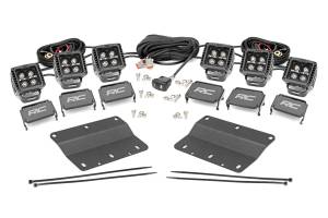 Rough Country LED Light - Fog Mount - Triple 2" Black Pair - White DRL - Ford Bronco (21-23) - 51087