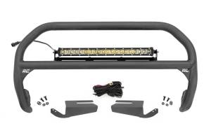 Rough Country - Rough Country Nudge Bar - 20 Inch Chrome Single Row LED - OE Modular Steel - Ford Bronco (21-23) - 51103 - Image 1