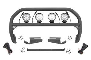 Rough Country - Rough Country Nudge Bar - 4 Inch Round Led (x4) - OE Modular Steel - Ford Bronco (21-23) - 51104 - Image 1