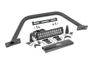 Rough Country - Rough Country Safari Bar - 12" LED Light Bar - Black - Dual Row - OE Modular Steel - Ford Bronco (21-23) - 51118 - Image 1