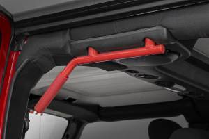 Rough Country - Rough Country Grab Handles - Steel - FR & RR - Red - Jeep Wrangler JK (2007-2018) - 6503RED - Image 3