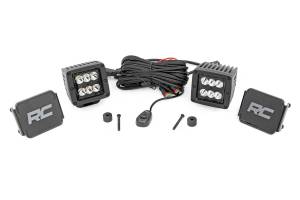 Rough Country LED Light - Cowl Mnt - 2" Black Pair - Jeep Gladiator JT/Wrangler 4xe/Wrangler JL (18-23) - 70062