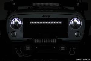 Rough Country - Rough Country Mesh Grille - 30" Dual Row LED - Black - Amber DRL - GMC Sierra 1500 (14-15) - 70190BDA - Image 5