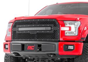 Rough Country - Rough Country Mesh Grille - 30" Dual Row LED - Black - Ford F-150 2WD/4WD (15-17) - 70193 - Image 1