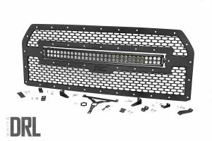 Rough Country - Rough Country Mesh Grille - 30" Dual Row LED - Black Ser - Ford F-150 (15-17) - 70193DRL - Image 1