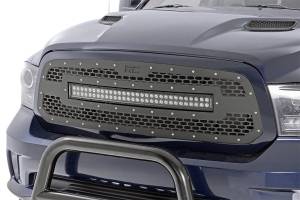 Rough Country Mesh Grille - 30" Dual Row LED - Black - Ram 1500 2WD/4WD (13-18 & Classic) - 70199