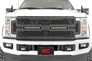 Rough Country - Rough Country Mesh Grille - 12" Dual Row LED - Black - Ford Super Duty (17-19) - 70216 - Image 5