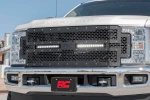 Rough Country - Rough Country Mesh Grille - 12" Dual Row LED - Black - Ford Super Duty (17-19) - 70216 - Image 6