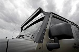 Rough Country - Rough Country LED Light - Windshield Mount - 50" Black Dual Row - Jeep Wrangler JK (07-18) - 70504BL - Image 3