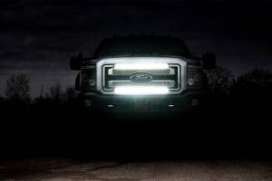 Rough Country - Rough Country LED Light - Grill Mnt - 30" Black Single Row - White DRL - Ford Super Duty (11-16) - 70530BLDRL - Image 4