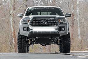 Rough Country - Rough Country LED Light - Lower Grille Mnt - 30" Black Single Row - White DRL - Toyota Tacoma (16-23) - 70619BLDRL - Image 6